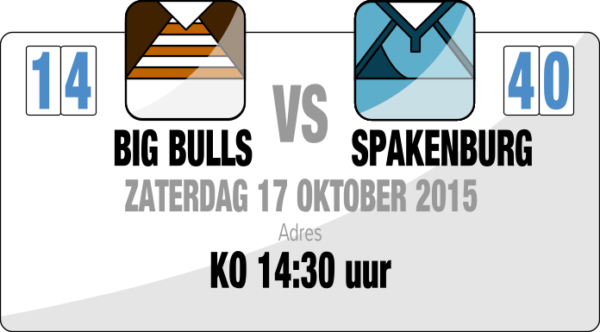 2015-10-17 | Big Bulls – Spakenburg 1 | 14-40