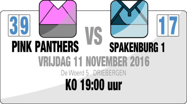 2016-11-11 | Pink Panthers 1 – Spakenburg 1 | 39-17