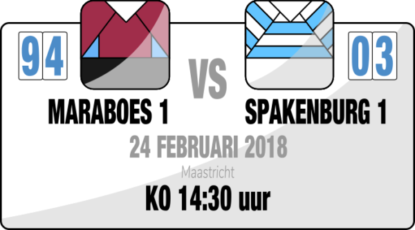 2018-02-24 | Maraboes 1 – Spakenburg 1 | 94-03