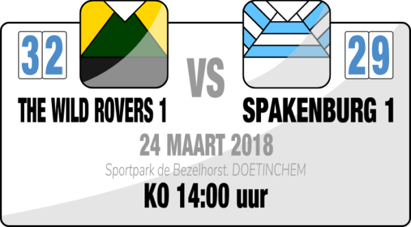 2018-03-24 | The Wild Rovers 1 – Spakenburg 1 | 32-29
