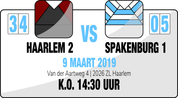 2019-03-09 | Haarlem 2 – Spakenburg 1 | 34-05