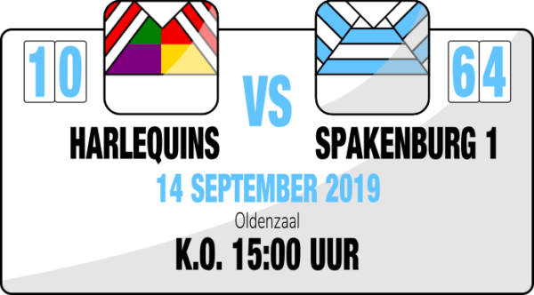 2019-09-14 | Harlequins – Spakenburg 1 | 10-64