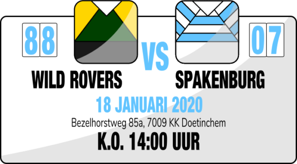 2020-01-18 | Wild Rovers – Spakenburg 1 | 88-07