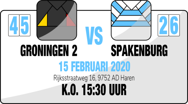 2020-02-15 | Groningen 2 – Spakenburg 1 | 45-26