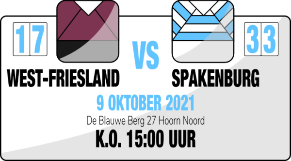 2021-10-09 | West Friesland – Spakenburg 1 | 17-33