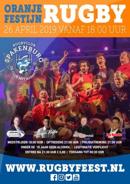 Het Oranje Rugby Festijn 2019